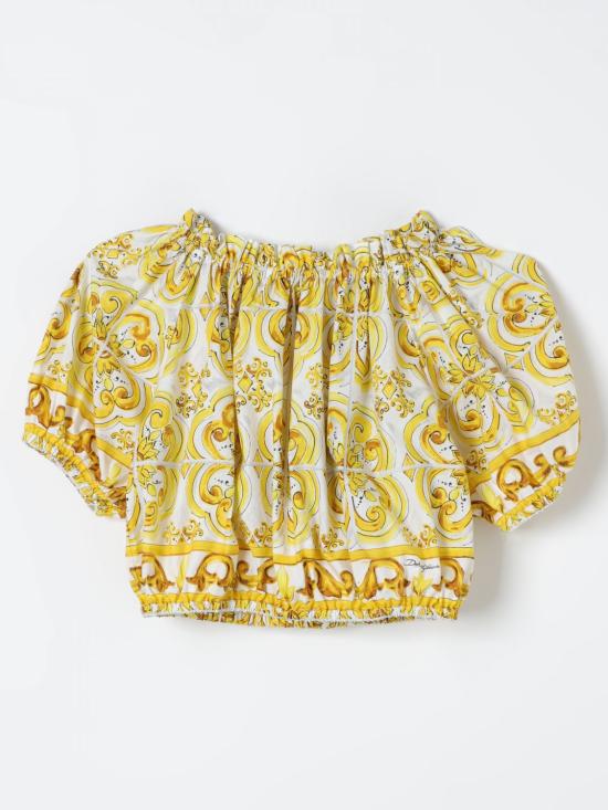 25SS [키즈] 돌체앤가바나 블라우스 L55S67G7EY3 H03TN Yellow - DOLCE & GABBANA