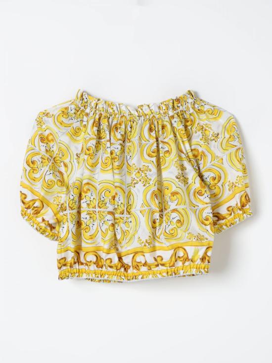 25SS [키즈] 돌체앤가바나 블라우스 L55S67G7EY3 H03TN Yellow - DOLCE & GABBANA