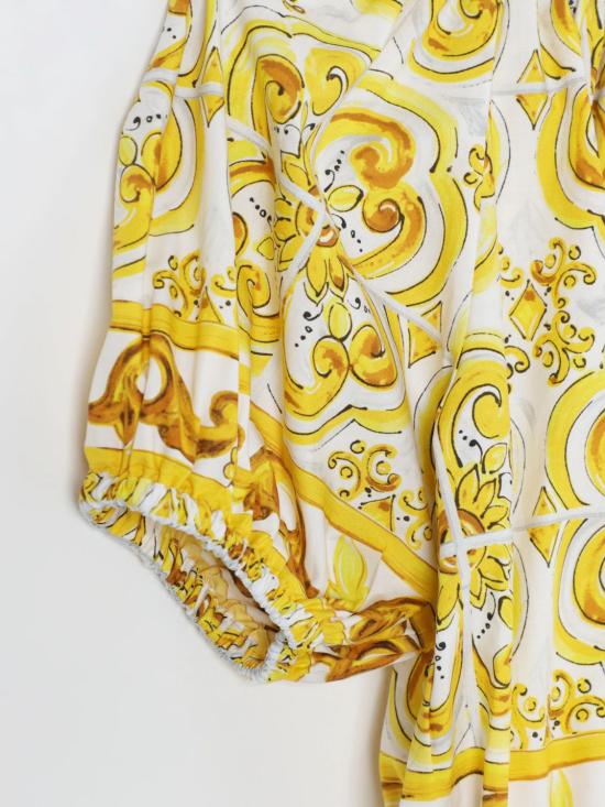25SS [키즈] 돌체앤가바나 블라우스 L55S67G7EY3 H03TN Yellow - DOLCE & GABBANA