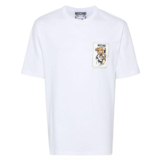 24FW 모스키노 반팔 티셔츠 5241 V0713 1001 WHITE - MOSCHINO