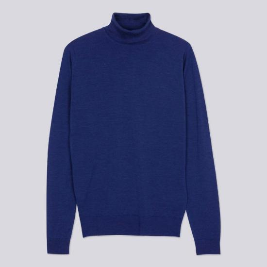 CHERWELL PULLOVER ROLL NECK LS LAPIS BLUE