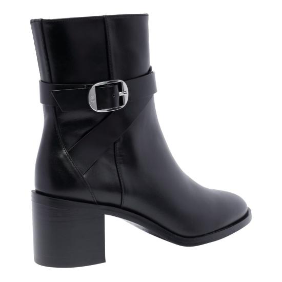 SJ327 ESME BELTED ZIP BOOTIEHETBLK