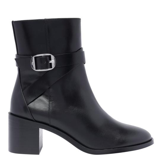 SJ327 ESME BELTED ZIP BOOTIEHETBLK