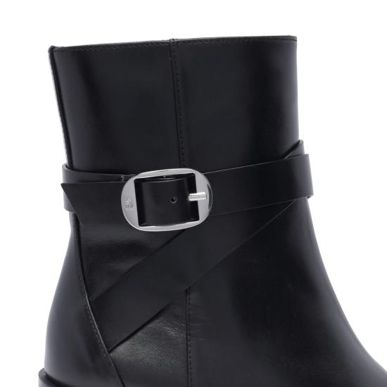 SJ327 ESME BELTED ZIP BOOTIEHETBLK