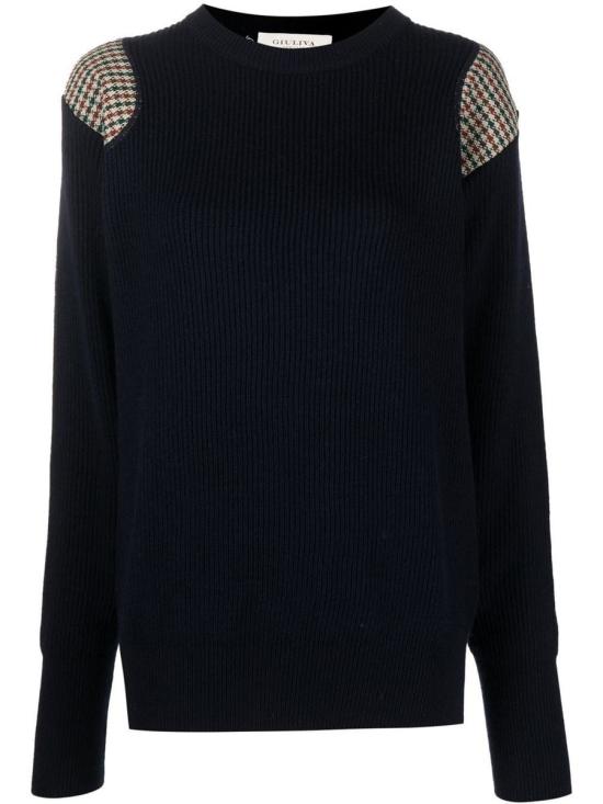 THELUCIOSWEATER 39192 NAVY BLUE AND TWEED