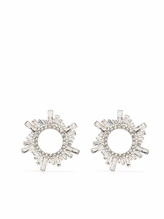 BEGUMEARRINGS CRYSTALWHITE SILVER