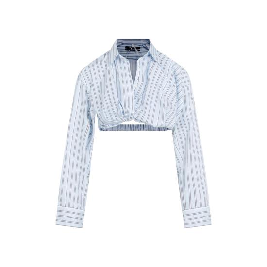 233SH042 1140 3FE PRINT BLUE STRIPE
