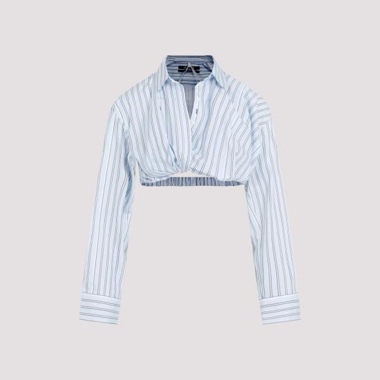 233SH042 1140 3FE PRINT BLUE STRIPE