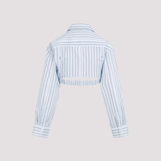 233SH042 1140 3FE PRINT BLUE STRIPE