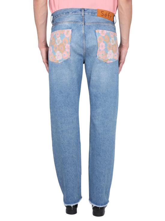 SS23STRAIGHTCUT FLOWERDENIM AZURE