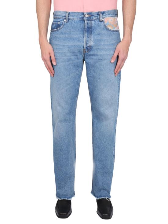 SS23STRAIGHTCUT FLOWERDENIM AZURE