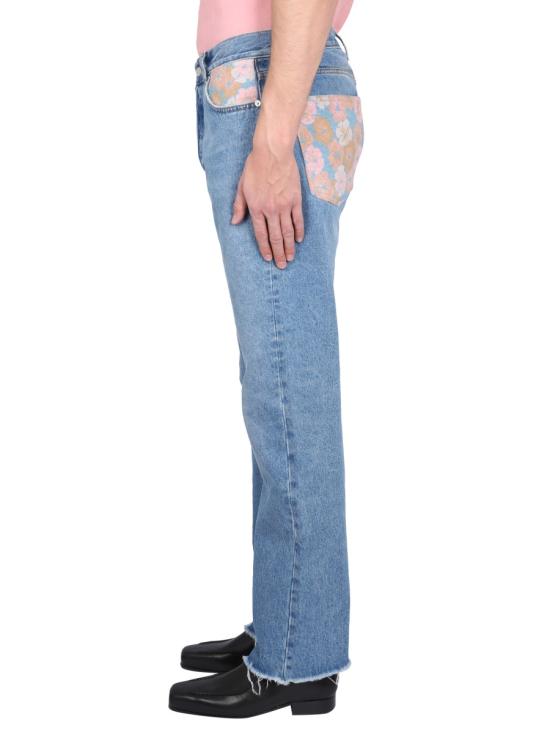 SS23STRAIGHTCUT FLOWERDENIM AZURE