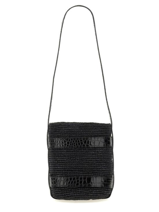 L9 8CT RAFFIA LEATHERBLACK BLACK