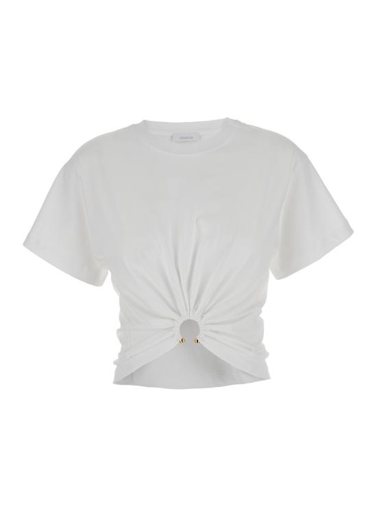 25SS 파코라반 반팔 티셔츠 23AJTO539CO0485P109 White - PACO RABANNE