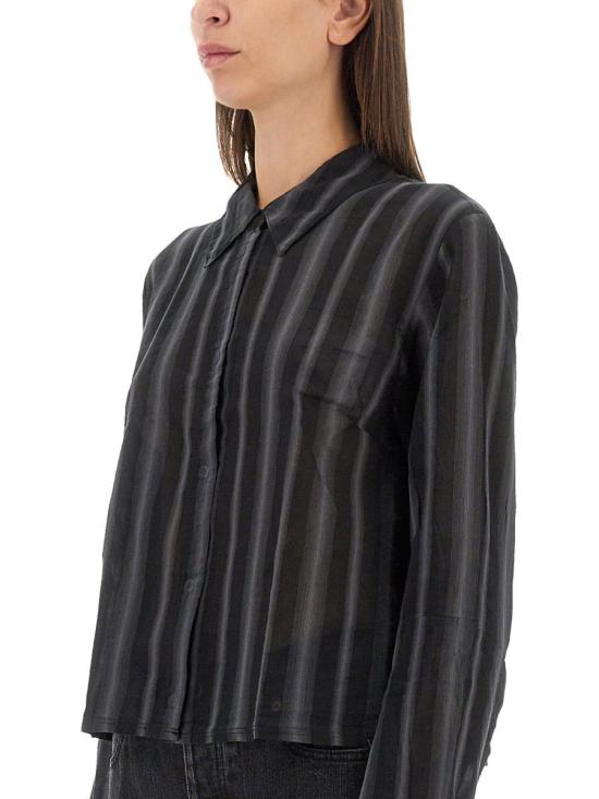 W4242AN NOIRSTRIPESHEERCOTTONSILK