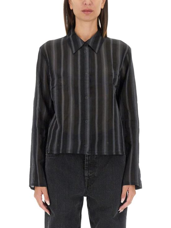 W4242AN NOIRSTRIPESHEERCOTTONSILK