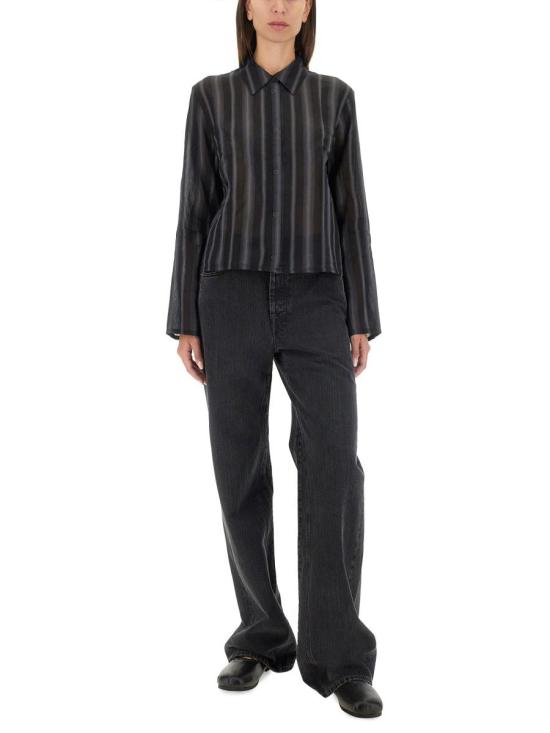 W4242AN NOIRSTRIPESHEERCOTTONSILK