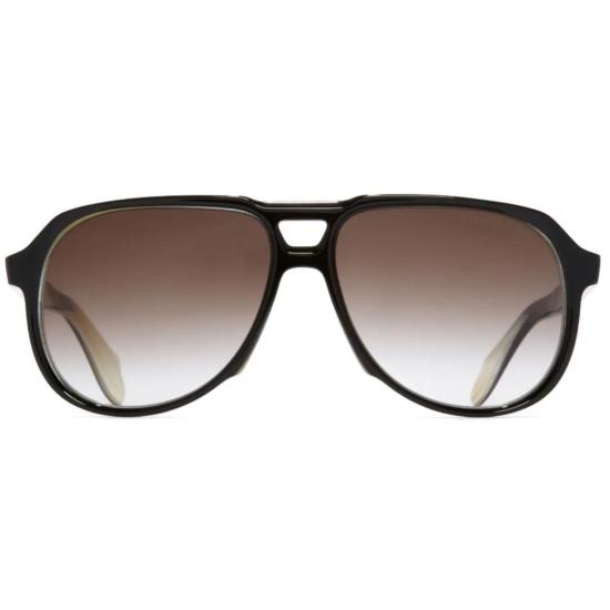 9782 02 60MM BLACK ON HORN ACETATE SUNGLASSES