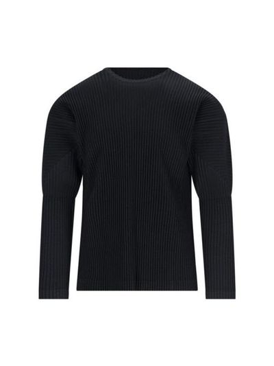 옴므 플리세 이세이 미야케 긴팔 티셔츠 HP49JK42115 BLACK DOM