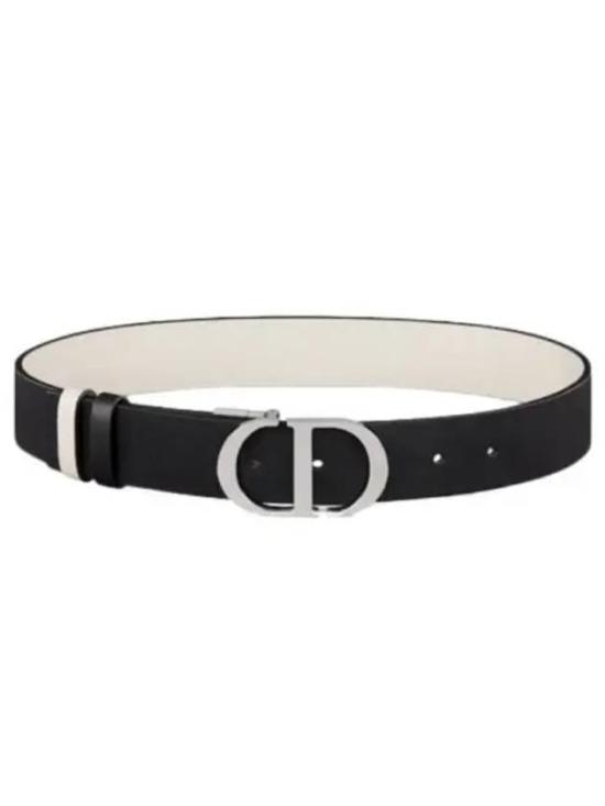  크리스챤디올 슬림 벨트 B0447PWGAM911 BLACK WHITE DOM - CHRISTIAN DIOR