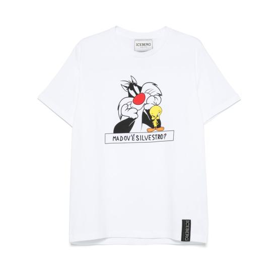 25SS 아이스 비 아이스버그 반팔 티셔츠 6318 F011 1101 WHITE - ICE B ICEBERG