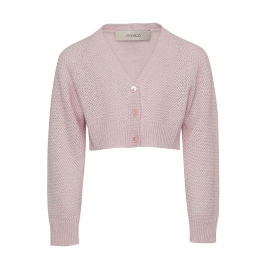 24FW [주니어] 시모네타 가디건 SV9A10 W0008 501AG Pink - SIMONETTA