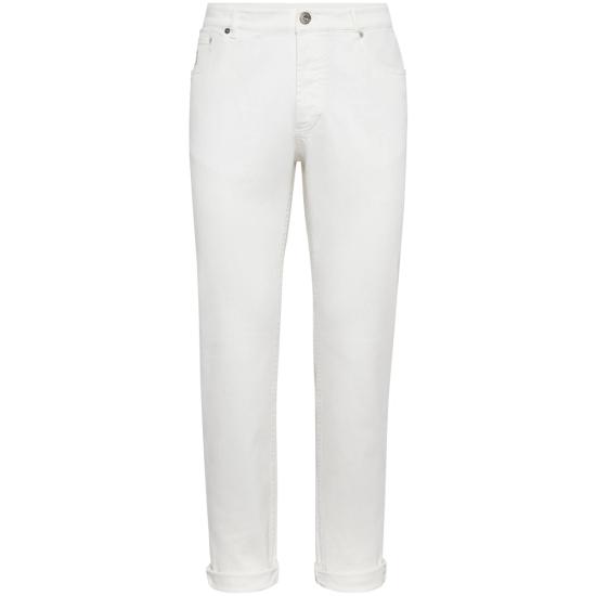 25SS 브루넬로 쿠치넬리 스트레이트 팬츠 M277PD3210 C7210 WHITE - BRUNELLO CUCINELLI