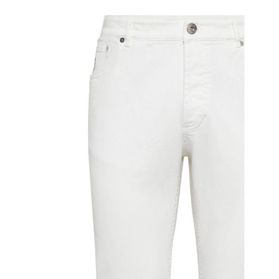 25SS 브루넬로 쿠치넬리 스트레이트 팬츠 M277PD3210 C7210 WHITE - BRUNELLO CUCINELLI