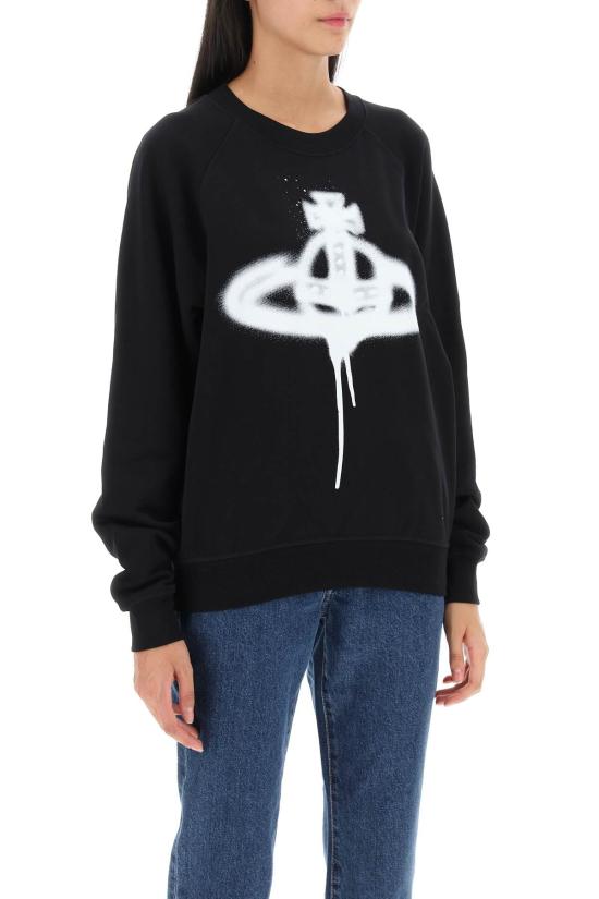  비비안웨스트우드 긴팔 티셔츠 3I01000FJ0032PO BK DOM - VIVIENNE WESTWOOD