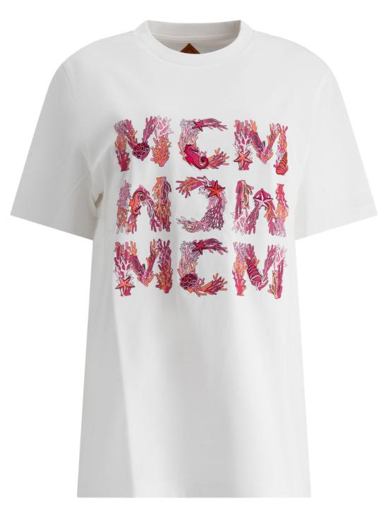 25SS 엠시엠 반팔 티셔츠 MHTFSMM16WHITE White - MCM