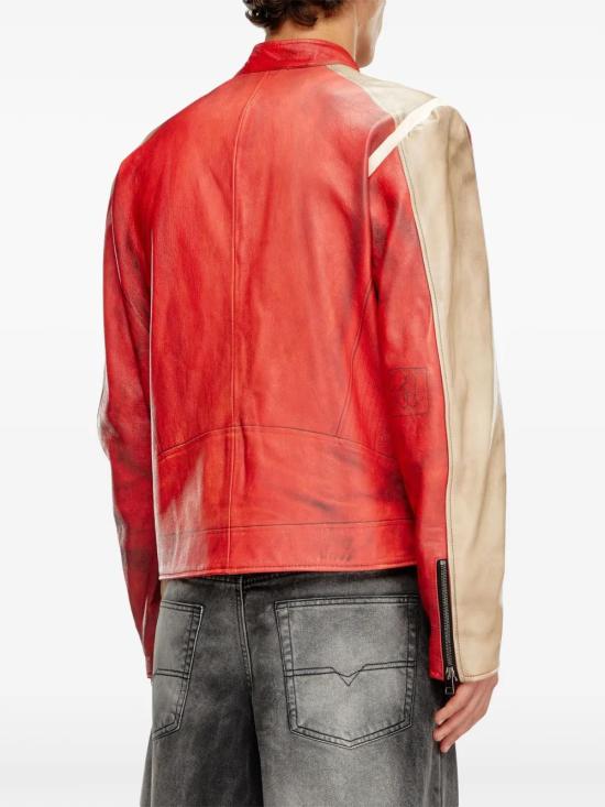  디젤 가죽 자켓 A144930LIBN red - DIESEL