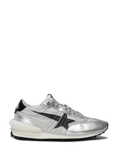 26SS 골든구스 립스탑 나일론 어퍼 & 블랙 스타 마라톤 스니커즈 GMF00684 F005667 60246 SILVER BLACK DOM