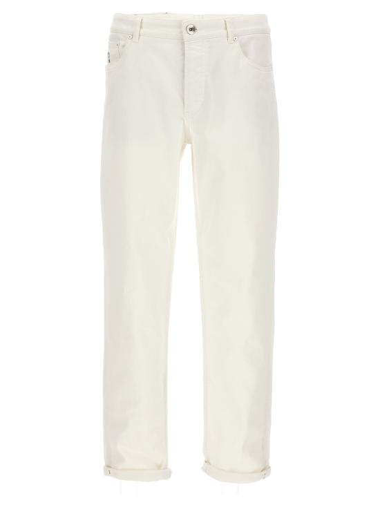 25SS 브루넬로 쿠치넬리 데님 팬츠 M277PD3210C7210 White - BRUNELLO CUCINELLI