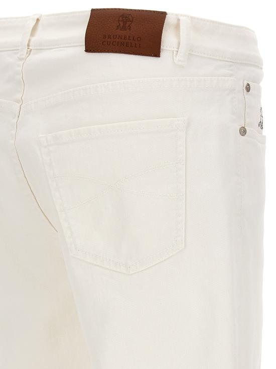 25SS 브루넬로 쿠치넬리 데님 팬츠 M277PD3210C7210 White - BRUNELLO CUCINELLI