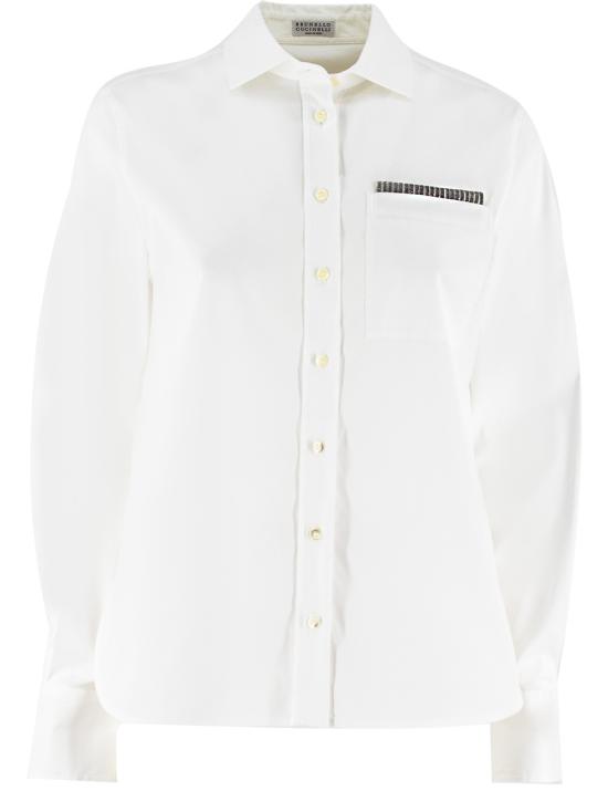 25FW 브루넬로 쿠치넬리 긴팔 티셔츠 M0091NQ316 C159 BIANCO - BRUNELLO CUCINELLI