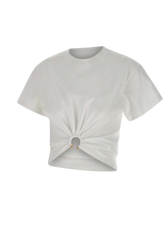 25SS 파코라반 반팔 티셔츠 23AJTO539CO0485 P109 White - PACO RABANNE