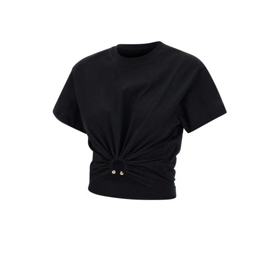 25SS 파코라반 반팔 티셔츠 23AJTO539CO0485 P001 Black - PACO RABANNE