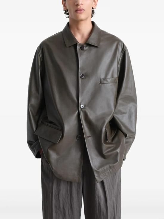  르메르 가죽 자켓 OW1074LL0095 brown - LEMAIRE