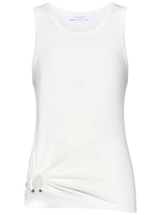 25SS 파코라반 민소매 티셔츠 24FJTE165CO0530 P100 White - PACO RABANNE