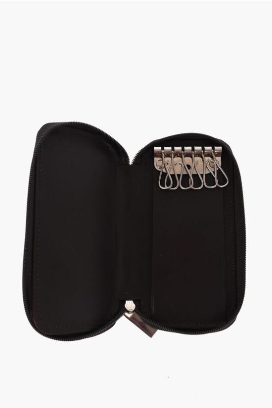 KEYHOLDER FABRIC LOGO Marrone Grigio