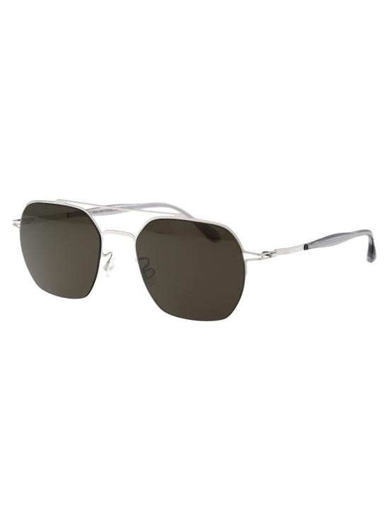 25SS 마이키타 선글라스 ARLO 051 SHINY SILVER RAW GREEN SOLID - MYKITA
