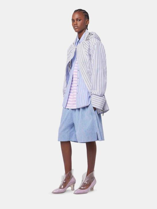25SS 파코라반 자켓 25ECVE017CO0579100 COTTON STRIPESWV266 BLUE - PACO RABANNE
