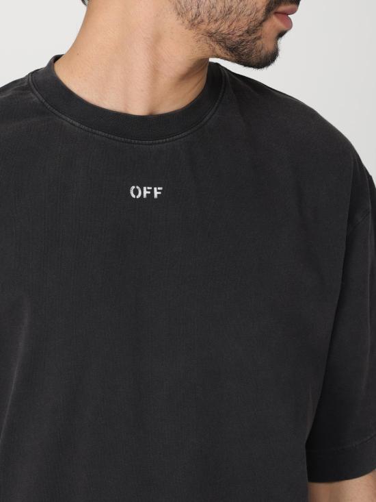 24FW 오프화이트 반팔 티셔츠 OMAA120C99JER006 1077 Black - OFF WHITE