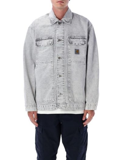 25FW 칼하트 WIP 아크틱 디어본 캔버스 12온즈 자켓 I035817895F BLACK CHALK WASH DOM