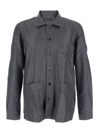 [해외] 25FW 톰포드 긴팔 셔츠 HXH002FMS064IG344 Grey