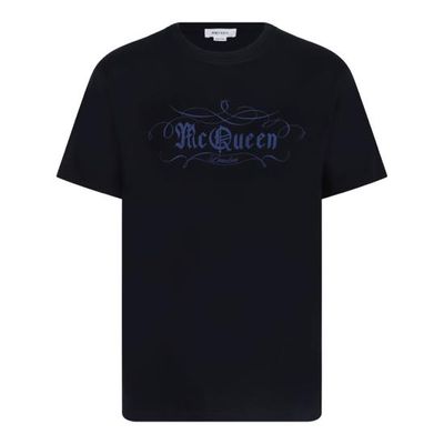 [해외] 알렉산더 맥퀸 반팔 티셔츠 847748QTAD40454 GUARDSMAN BLUE TONAL