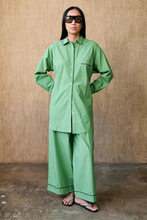 Chan Luu 라운지 웨어 찬 루 로빈 포플린 라운지웨어 세트 잉글리시 아이비