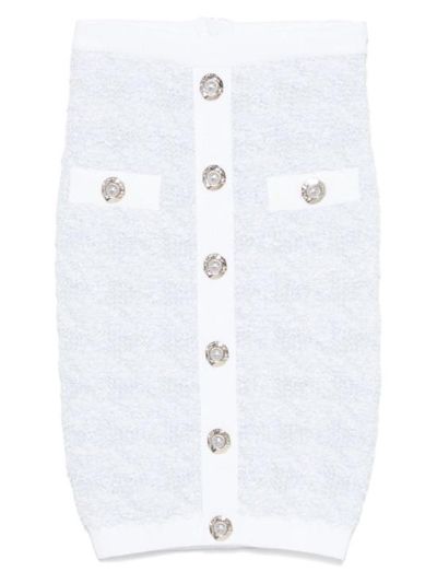 [해외] 25FW 발망 미디 스커트 FF1LC016KI72 SOM White