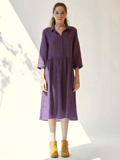 [해외] 이키비 미디 원피스 인 더 모멘트 드레스 퍼플