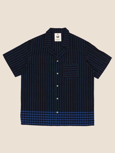 [해외] New Market Goods 셔츠 뉴마켓 상품 콘드로 캠프  블루